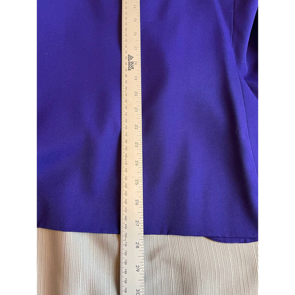 Chancelle 2 Piece Blue Skirt Suit with Beaded Embellishment Size 14 - Picture 6 of 15